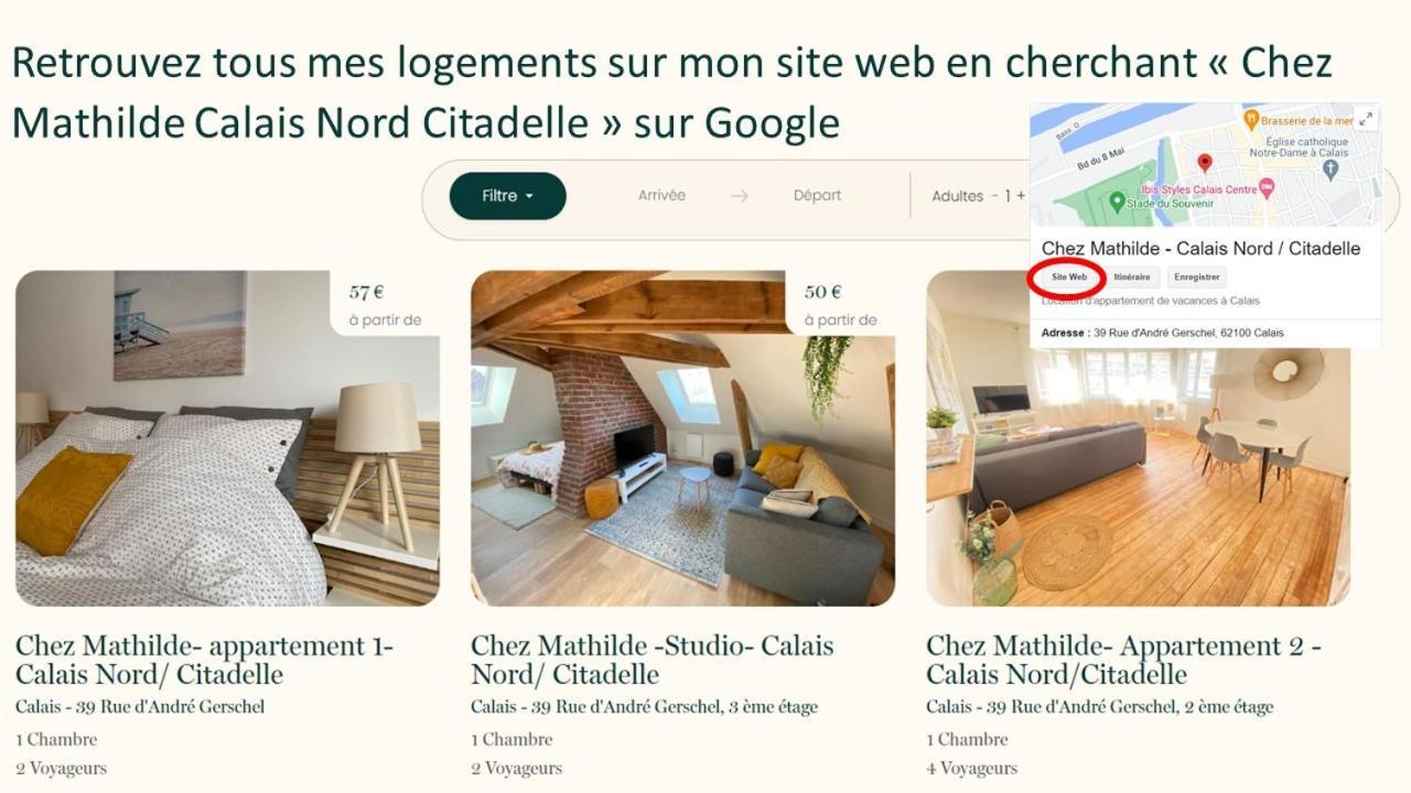 Chez Mathilde Studio Calais Nord Citadelle Екстер'єр фото